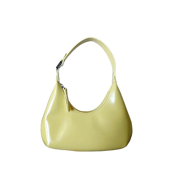 By Far Yellow Patent Leather Amber Small Handbag - Picture 2 of 16